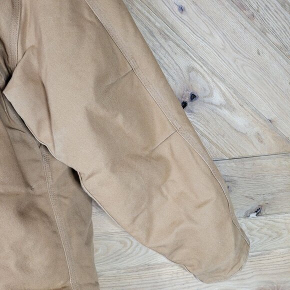 Carhartt Mens XL Tan Duck Canvas Work Jacket Corduroy Collar Quilted Lining - Picture 11 of 16